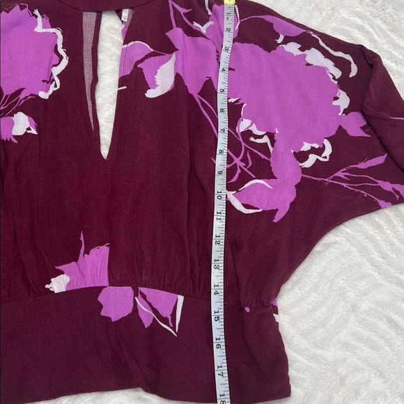 Free People “Say You Love Me Too” Floral Chiffon Top – Size XS (EUC) - Picture 8 of 10